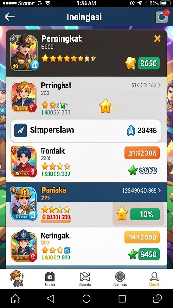 Tampilan antarmuka yang sederhana dan menarik.