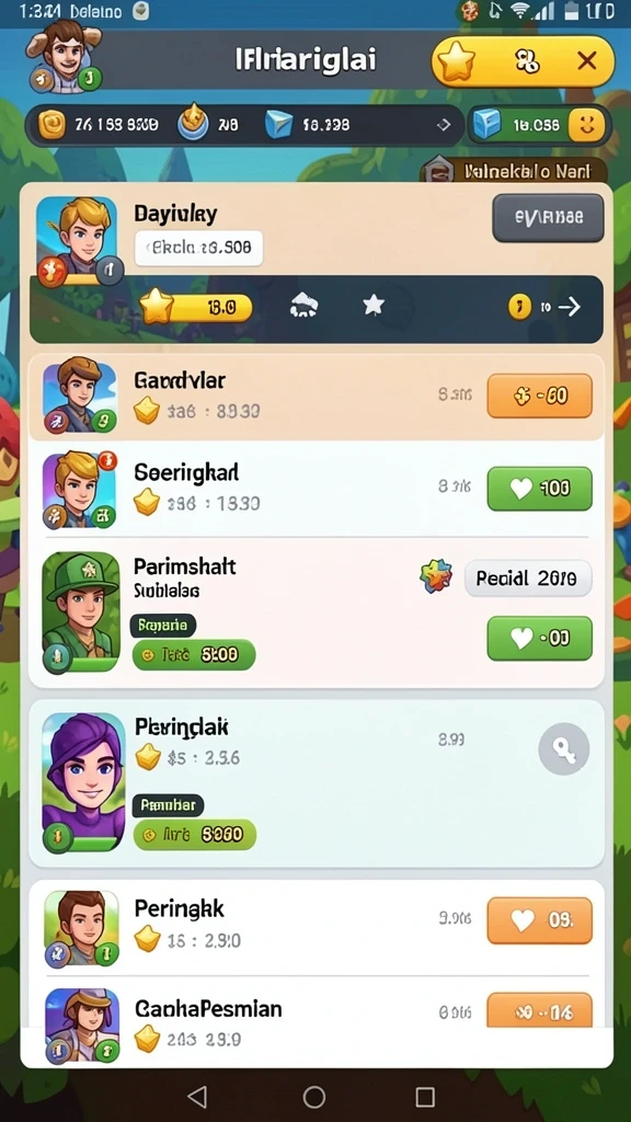 Karakter dengan kemampuan unik yang dapat dipilih.