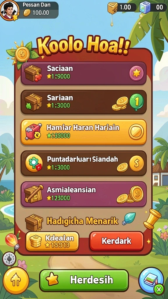 Tantangan level yang seru dan mendebarkan.