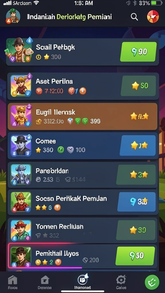 Screenshot menampilkan karakter ninja dalam aksi bertarung.