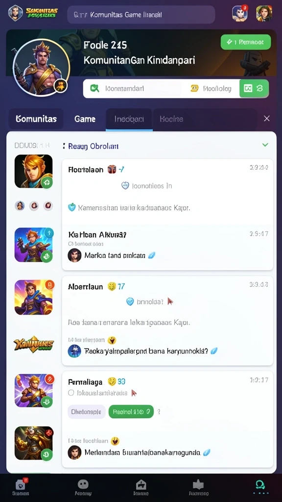 Tampilan awal aplikasi dengan desain modern.