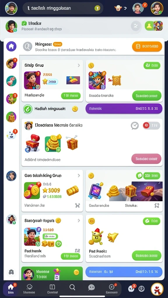 Menu interaksi dengan pemain lain di dalam game.