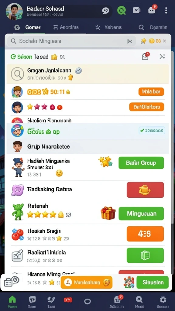 Tampilan karakter yang dapat disesuaikan dengan gaya.