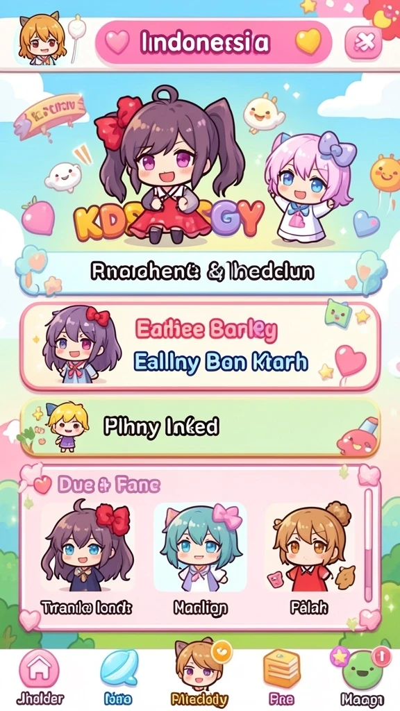 Desain tema slot yang berani dan berwarna-warni.