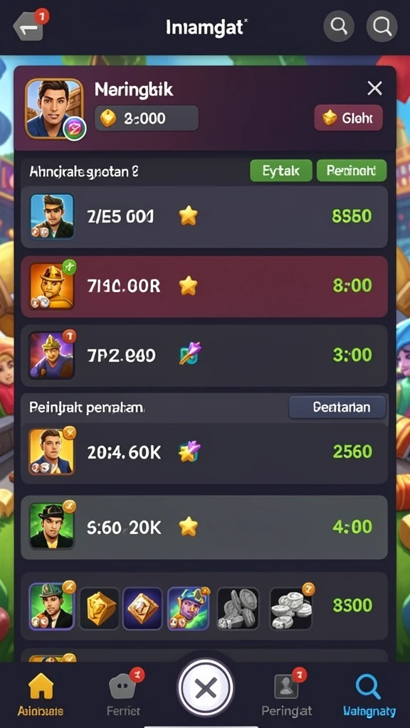 Fitur permainan yang beragam dan seru.