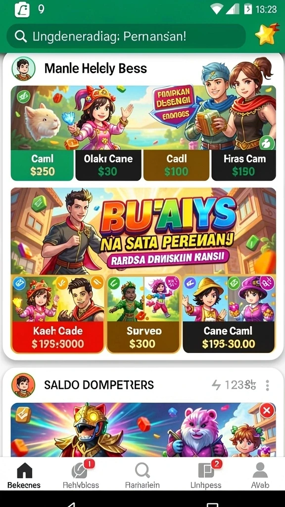 Aksi seru dalam permainan dengan banyak tantangan menunggu.