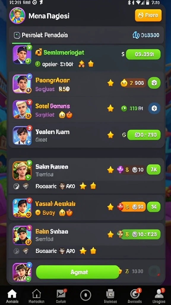 Berbagai mode permainan yang menantang dan seru.