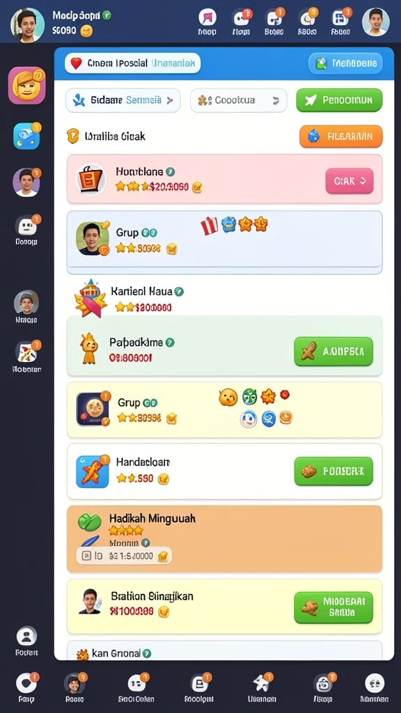 Fitur multiplayer yang memungkinkan bersaing dengan teman.