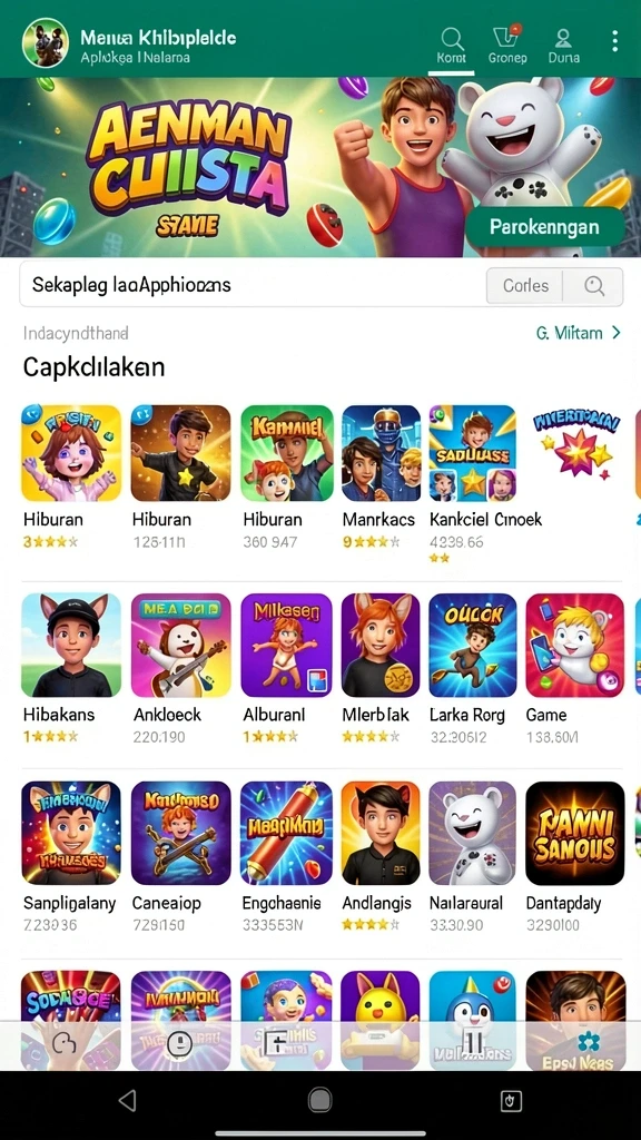 Tampilan antarmuka yang sederhana dan menarik.